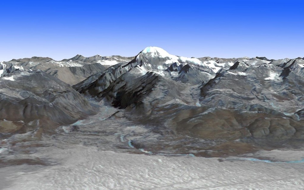 NASA Terra spacecraft image of Mount Kailash